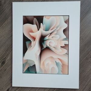 Art Print - Peach Abstract Bloom